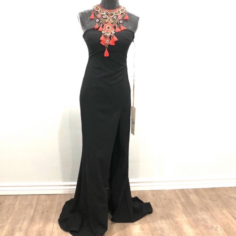 BNWT Tarik Ediz beaded gown